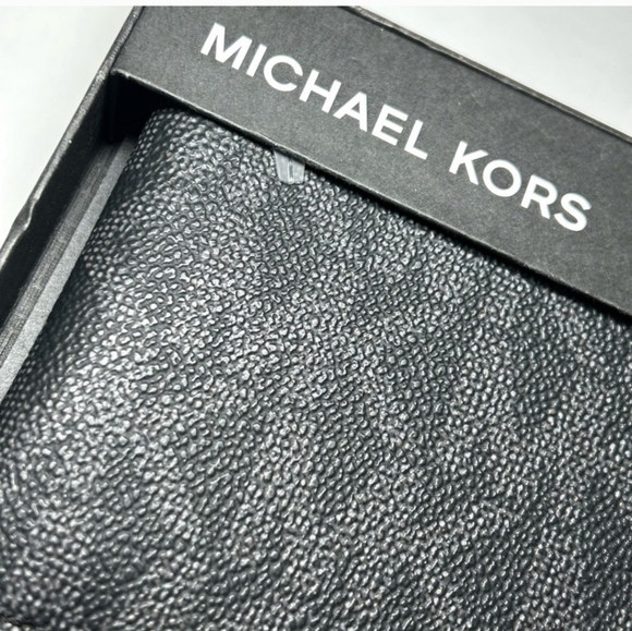 🔹️ Michael Kors🔹️ Men’s Slim Billfold Signature Wallet Black Jet Set Mens ✨️🖤 - Picture 5 of 8